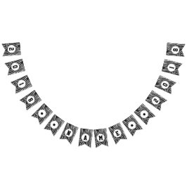 04of12 Zebraをテーマにしたパーティーバンティング バンティングフラッグ