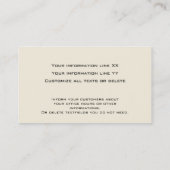 05モダンの専門の名刺のアイボリーのクリーム 名刺 (裏面)