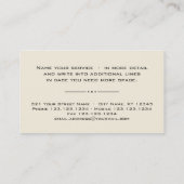 05モダンの専門の名刺のアイボリーの金ゴールド 名刺 (裏面)