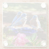 050永久にブルーバード4x4ガラスのコースター ガラスコースター (裏面)