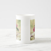 0511モザイクプランターのアフリカスミレ ボーンチャイナマグカップ (正面)