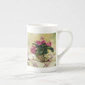 0511モザイクプランターのアフリカスミレ ボーンチャイナマグカップ (右)