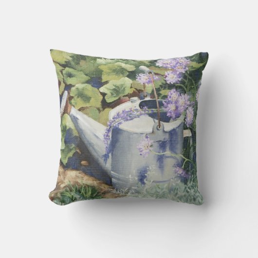 0516かん水缶とピンクシオンズ クッション (正面)