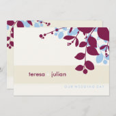 051-Tonya :: 結婚式招待状 1 招待状 (正面/裏面)