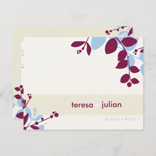 051-Tonya :: 返信フラットカード 出欠カード (正面/裏面)