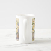 0548黄色のバラの投手投手 ボーンチャイナマグカップ (裏面)