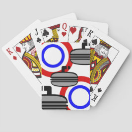 059カーリングスポーツブラックレッドブルー王室のホワイトレカー トランプ