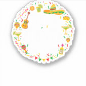 05.Cinco De Mayo Let The Fiesta Begin Margarita Co シール (正面)