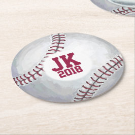 05of12カスタム野球パーティーコースター ラウンドペーパーコースター