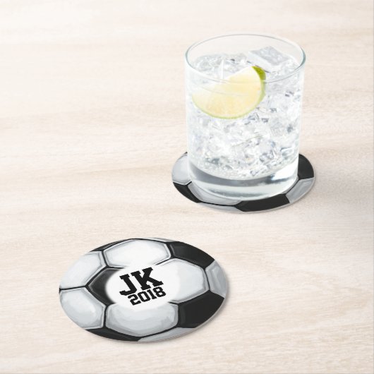 05of12使い捨てサッカーボールパーティー ラウンドペーパーコースター (インサイチュ)