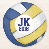 05of12使い捨てバレーボールパーティー ラウンドペーパーコースター (正面)