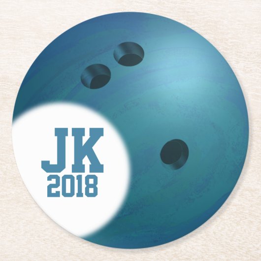 05of12使い捨てボウリングボールカスタムパーティー ラウンドペーパーコースター (正面)