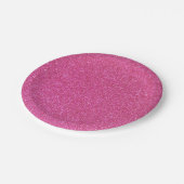 06のピンクのグリッターのプリントの輝きのパーティーの供給 ペーパープレート (アングル)