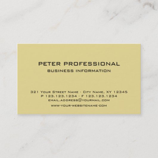 06モダンプロフェッショナル名刺と黄色 名刺 (正面)