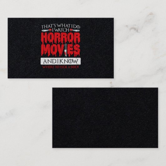 06私がやるのはホラー映画 名刺 (正面/裏面)
