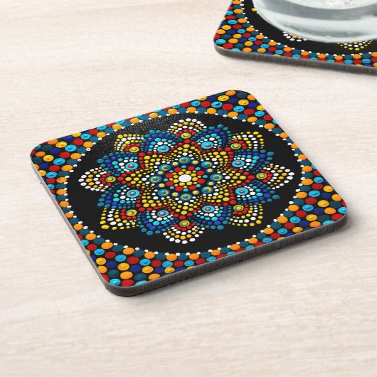 061 - クール and Warm Mandala Set - Coasters コースター (左側)