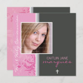 065 Rosemary :: FIRST COMMUNION INVITE 招待状 (正面/裏面)