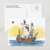 (066)リサ・フォン・ルベック中世キャラベル ポストカード (正面/裏面)