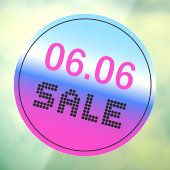 06.06 Sale Window Stickホログラフィック勾配 ウィンドウサイン (シート3)