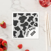 06of12白黒の牛をテーマにしたナプキン スタンダードカクテルナプキン (インサイチュ)