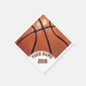 06of12黒と赤のバスケットボールテーマナプキン スタンダードカクテルナプキン (角)