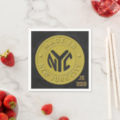 06of12 New York Token Themed Napkins スタンダードカクテルナプキン (インサイチュ)