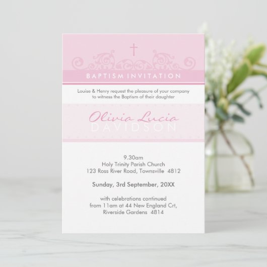 072 Sheryl ::洗礼カスタム招待状 招待状 (スタンド正面)