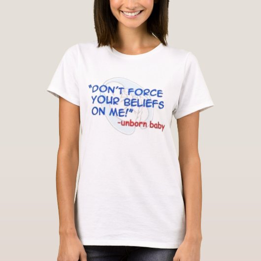 0735_sign_anti_abortion_christian_clipart tシャツ (正面)