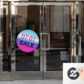 07.07 Sale Window Stickホログラフィック勾配 ウィンドウサイン (オフィスドア)