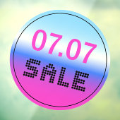07.07 Sale Window Stickホログラフィック勾配 ウィンドウサイン (シート3)