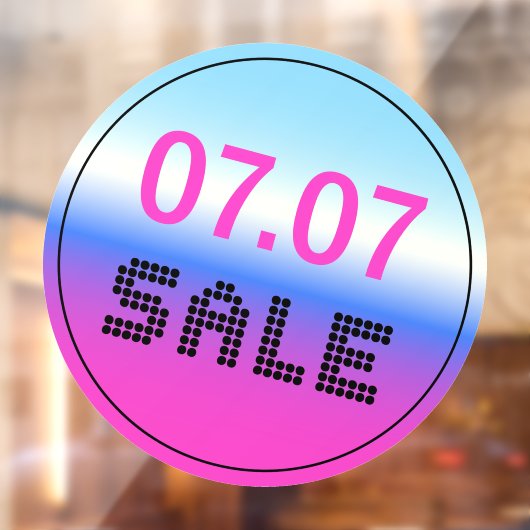 07.07 Sale Window Stickホログラフィック勾配 ウィンドウサイン (シート2)