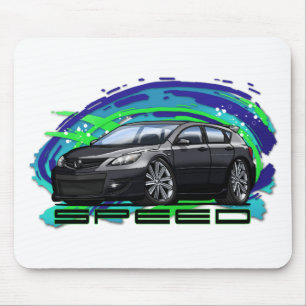 07-09 Speed3_Black マウスパッド