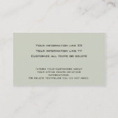 08モダンプロフェッショナル名刺カラーリード 名刺 (裏面)