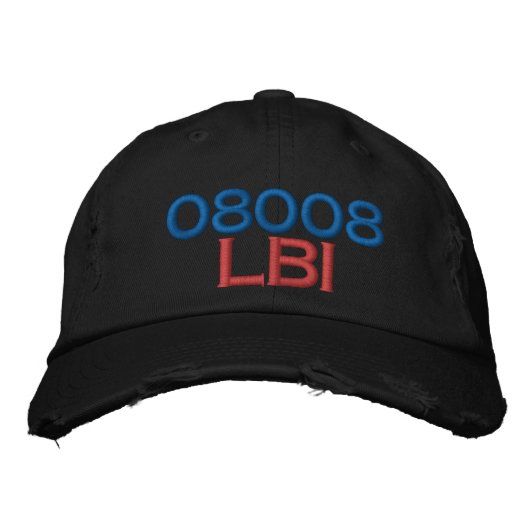 08008 LBI HAT 刺繍入りキャップ (正面)