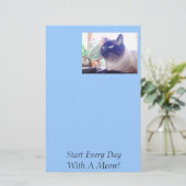 089は猫の鳴き声から、毎日始まります! 、あらゆる…始めて下さい 便箋 (スタンド正面)