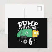 08.ゴミ収集車のファン必見のゴミ収集車 インビテーションポストカード (正面/裏面)