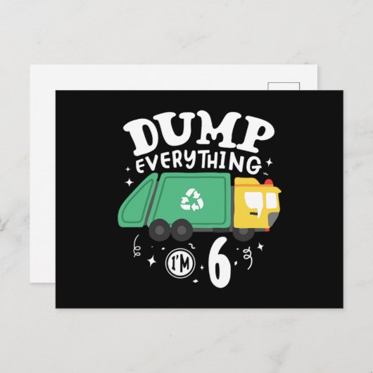 08.ゴミ収集車のファン必見 インビテーションポストカード (正面/裏面)