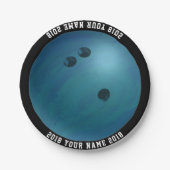 08/12ボウリングボールカスタムパーティープレート ペーパープレート (正面)