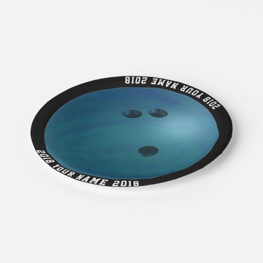 08/12ボウリングボールカスタムパーティープレート ペーパープレート (アングル)