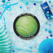 08of12テニスボールカスタムパーティープレート ペーパープレート (パーティー)