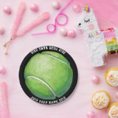 08of12テニスボールカスタムパーティープレート ペーパープレート (パーティー)