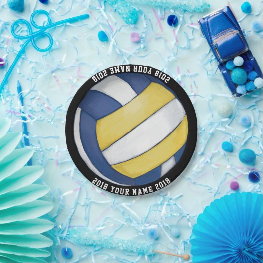 08of12バレーボールカスタムパーティープレート ペーパープレート (パーティー)