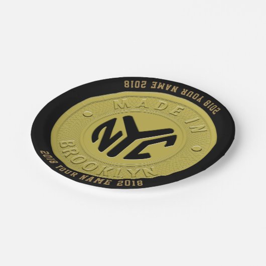 08of12ブルックリンのトークンパーティーのプレート ペーパープレート (アングル)