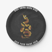 08of12ヘビのカスタムなパーティーのプレート ペーパープレート (正面)