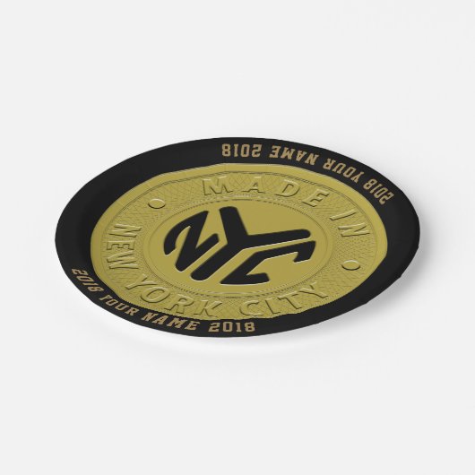 08of12 New Yorkトークンパーティープレート ペーパープレート (アングル)