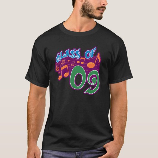 09枚の音楽的なTシャツのクラス Tシャツ (正面)