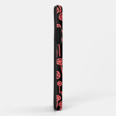 090512トロピカルピンクonブラック Case-Mate iPhoneケース (裏面/右)