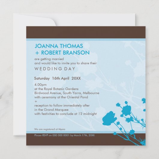 098 Sara :: WEDDING GUES MEADOW flowers 6SQ 招待状 (裏面)