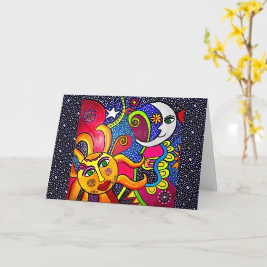 09 -  Cosmos Greeting Card カード (黄色い花)