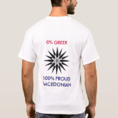 0%のギリシャ語- 100%年の誇り高いマケドニア人 Tシャツ (裏面)
